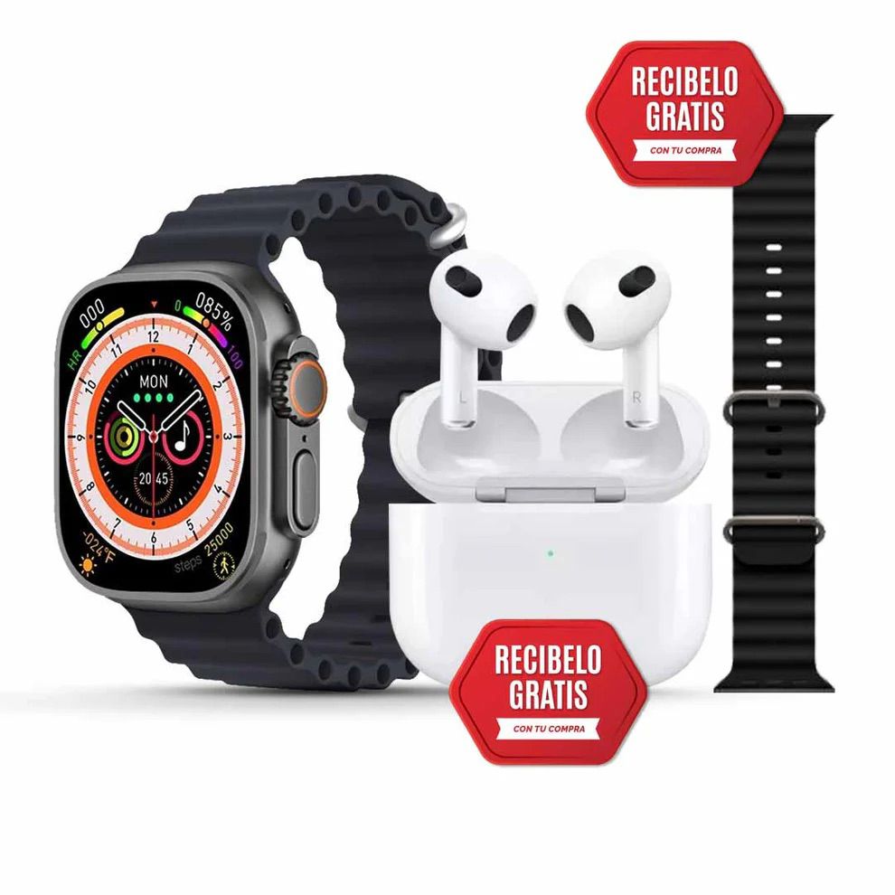 SmartWatch 9 ULTRA 2™ + Airpod (DISPONIBLE SOLO EN NEGRO)